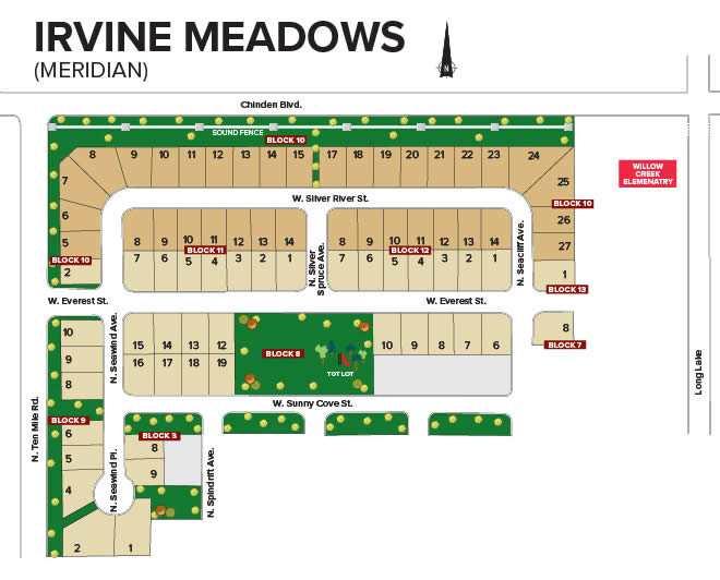 Irvine Meadows Plat Map